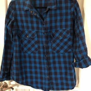 Blue Checkered Sanctuary Flannel